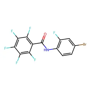 N-(4-bromo-2-fluorophenyl)-2,3,4,5,6-pentafluorobenzamide structure