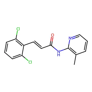 (E)-3-(2,6-dichlorophenyl)-N-(3-methylpyridin-2-yl)prop-2-enamide structure