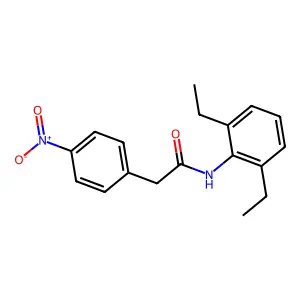 N-(2,6-diethylphenyl)-2-(4-nitrophenyl)acetamide structure