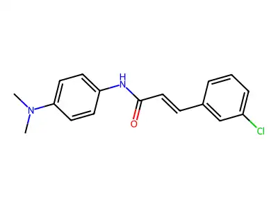 (2E)-3-(3-chlorophenyl)-N-[4-(dimethylamino)phenyl]prop-2-enamide structure