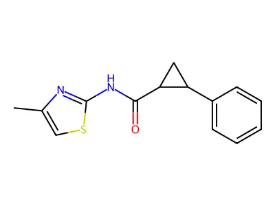 Cyclopropanecarboxamide, N-(4-methyl-2-thiazolyl)-2-phenyl-(9CI) structure