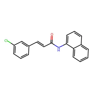 3-(3-chlorophenyl)-N-naphthalen-1-ylprop-2-enamide structure