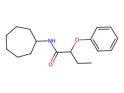 N-cycloheptyl-2-phenoxybutanamide structure
