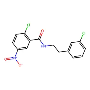 2-chloro-N-[2-(3-chlorophenyl)ethyl]-5-nitrobenzamide structure