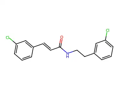 3-(3-chlorophenyl)-N-[2-(3-chlorophenyl)ethyl]prop-2-enamide structure