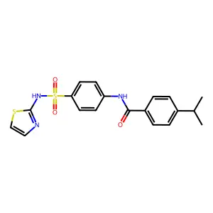 4-propan-2-yl-N-[4-(1,3-thiazol-2-ylsulfamoyl)phenyl]benzamide structure