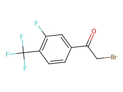 3-Fluoro-4-(trifluoromethyl)phenacyl bromide structure