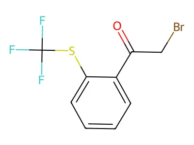 2-(Trifluoromethylthio)phenacyl bromide structure