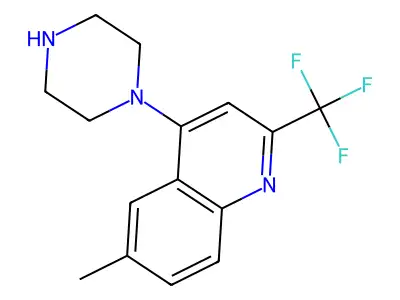 6-Methyl-4-(piperazin-1-yl)-2-(trifluoromethyl)quinoline structure