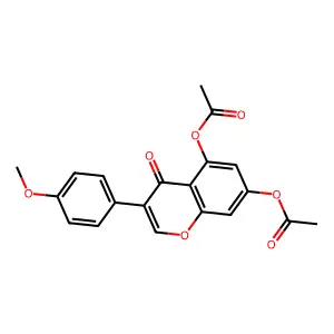 3-(4-methoxyphenyl)-4-oxo-4H-chromene-5,7-diyl diacetate structure
