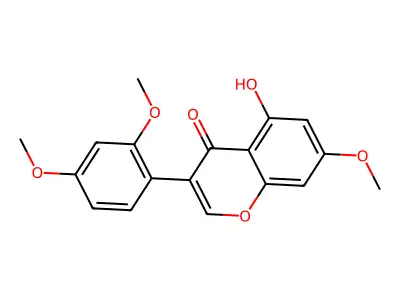 4H-1-Benzopyran-4-one, 3-(2,4-dimethoxyphenyl)-5-hydroxy-7-methoxy- structure