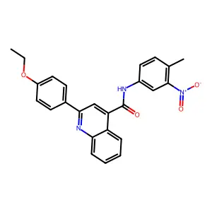 2-(4-ethoxyphenyl)-N-(4-methyl-3-nitrophenyl)quinoline-4-carboxamide structure