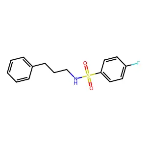 4-fluoro-N-(3-phenylpropyl)benzenesulfonamide structure