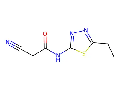 2-cyano-N-(5-ethyl-1,3,4-thiadiazol-2-yl)acetamide structure