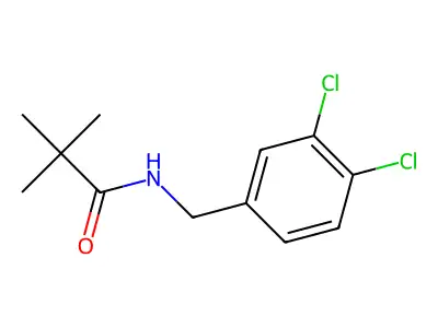 N-[(3,4-dichlorophenyl)methyl]-2,2-dimethylpropanamide structure