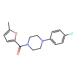 1-(4-Fluorophenyl)-4-(5-methyl-2-furoyl)piperazine structure