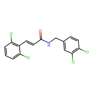 (E)-3-(2,6-dichlorophenyl)-N-[(3,4-dichlorophenyl)methyl]prop-2-enamide structure