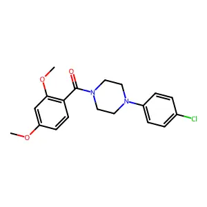 1-(4-Chlorophenyl)-4-(2,4-dimethoxybenzoyl)piperazine structure