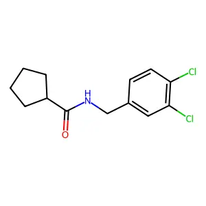 N-(3,4-dichlorobenzyl)cyclopentanecarboxamide structure