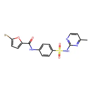 5-bromo-N-[4-[(4-methylpyrimidin-2-yl)sulfamoyl]phenyl]furan-2-carboxamide structure