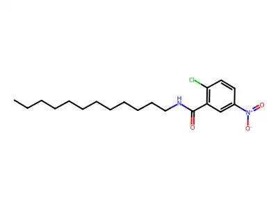 Benzamide, 2-chloro-N-dodecyl-5-nitro- structure