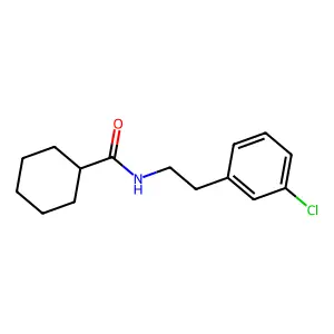 N-[2-(3-chlorophenyl)ethyl]cyclohexanecarboxamide structure