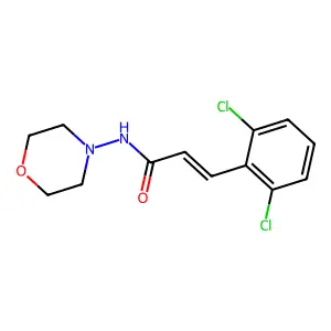 3-(2,6-dichlorophenyl)-N-(4-morpholinyl)acrylamide structure