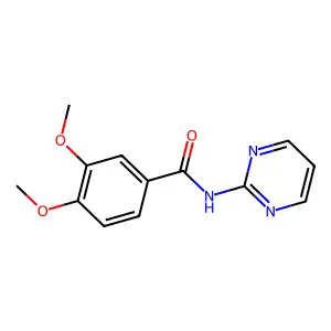 3,4-dimethoxy-N-pyrimidin-2-ylbenzamide structure