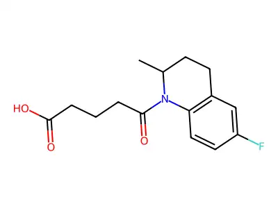 5-(6-fluoro-2-methyl-3,4-dihydroquinolin-1(2H)-yl)-5-oxopentanoic acid structure