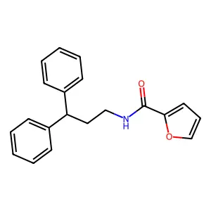 N-(3,3-diphenylpropyl)furan-2-carboxamide structure