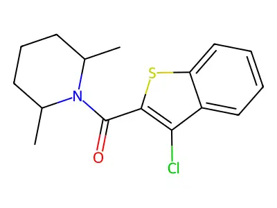 (3-Chloro-1-benzothiophen-2-yl)-(2,6-dimethylpiperidin-1-yl)methanone structure