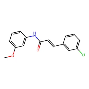 3-(3-chlorophenyl)-N-(3-methoxyphenyl)prop-2-enamide structure