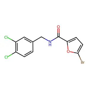 5-bromo-N-(3,4-dichlorobenzyl)-2-furamide structure