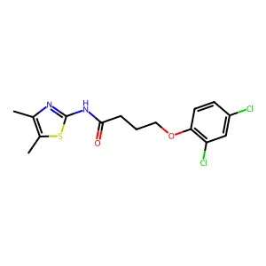 4-(2,4-dichlorophenoxy)-N-(4,5-dimethyl-1,3-thiazol-2-yl)butanamide structure