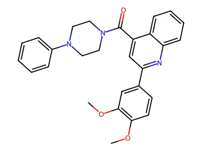 [2-(3,4-Dimethoxyphenyl)-4-quinolyl](4-phenylpiperazino)methanone structure