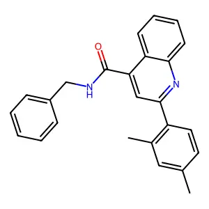 N-benzyl-2-(2,4-dimethylphenyl)quinoline-4-carboxamide structure