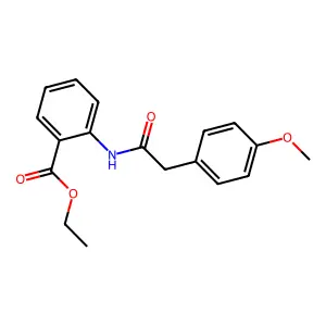 Ethyl 2-{[(4-methoxyphenyl)acetyl]amino}benzoate structure