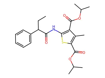 Diisopropyl 3-methyl-5-[(2-phenylbutanoyl)amino]-2,4-thiophenedicarboxylate structure