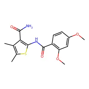 2-[(2,4-Dimethoxybenzoyl)amino]-4,5-dimethylthiophene-3-carboxamide structure