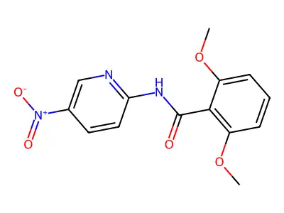 2,6-dimethoxy-N-(5-nitropyridin-2-yl)benzamide structure