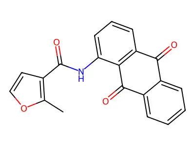 N-(9,10-dioxoanthracen-1-yl)-2-methylfuran-3-carboxamide structure