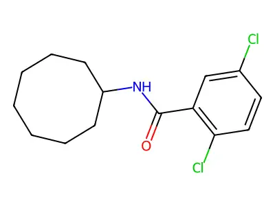 2,5-dichloro-N-cyclooctylbenzamide structure
