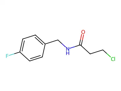 3-chloro-N-(4-fluorobenzyl)propanamide structure