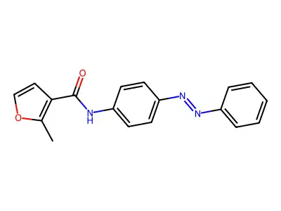 2-methyl-N-[4-(phenyldiazenyl)phenyl]-3-furamide structure