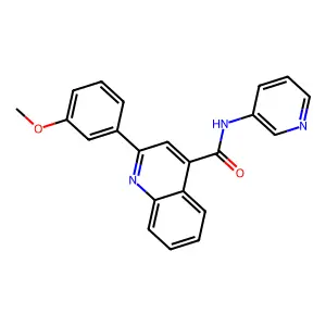 2-(3-methoxyphenyl)-N-pyridin-3-ylquinoline-4-carboxamide structure