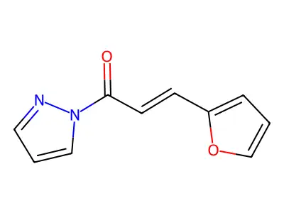 3-(Furan-2-yl)-1-pyrazol-1-ylprop-2-en-1-one structure
