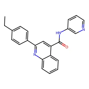 2-(4-ethylphenyl)-N-pyridin-3-ylquinoline-4-carboxamide structure