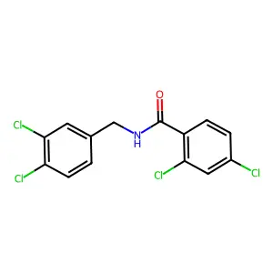 2,4-dichloro-N-(3,4-dichlorobenzyl)benzamide structure
