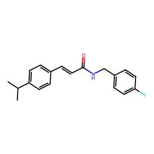 (E)-N-[(4-fluorophenyl)methyl]-3-(4-propan-2-ylphenyl)prop-2-enamide structure