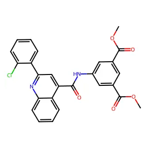 Dimethyl 5-({[2-(2-chlorophenyl)-4-quinolinyl]carbonyl}amino)isophthalate structure
